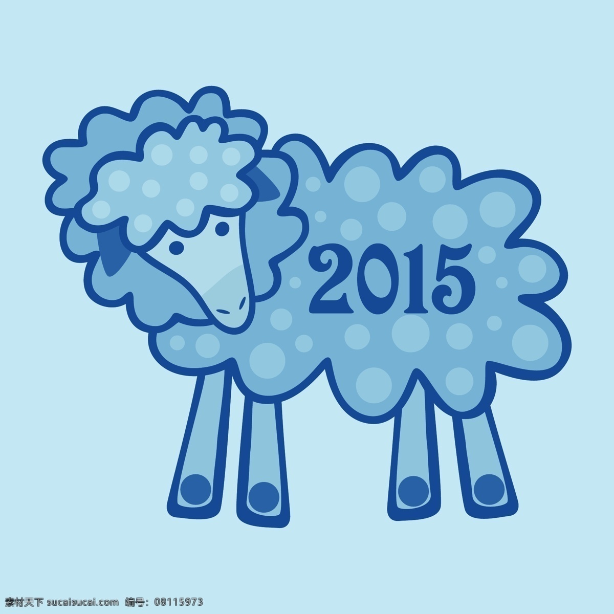 2015 动物 动物世界 家禽家畜 节日庆祝 卡通动物 卡通设计 卡通羊 羊年素材 矢量羊 矢量动物 绵羊 手绘 羊年设计元素 生物世界 文化艺术 节日素材 其他节日