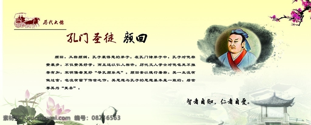 3孔门圣徒 颜回 儒学文化 历代大儒 儒家思想 孔门圣徒 宣传栏 文化艺术