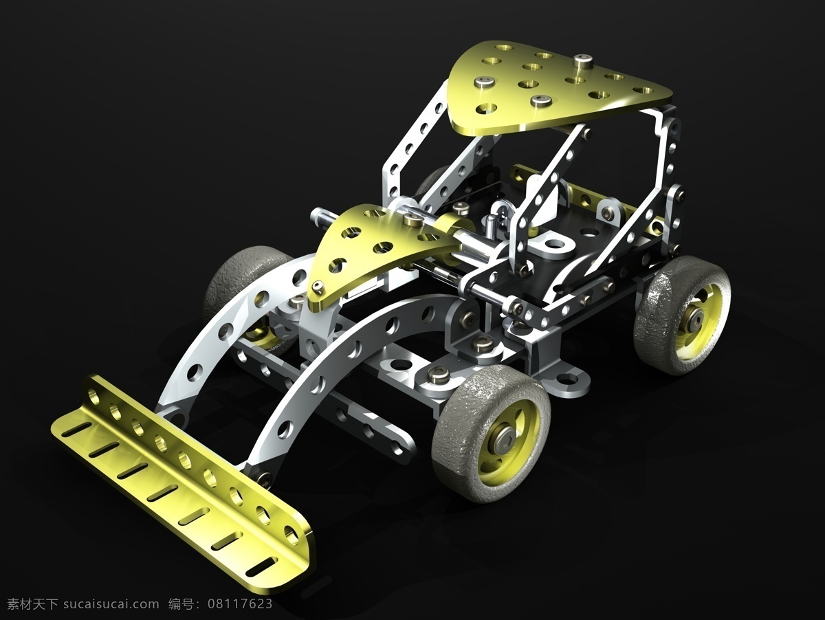 meccano 前端 装载机 建筑 汽车 玩具 3d模型素材 其他3d模型