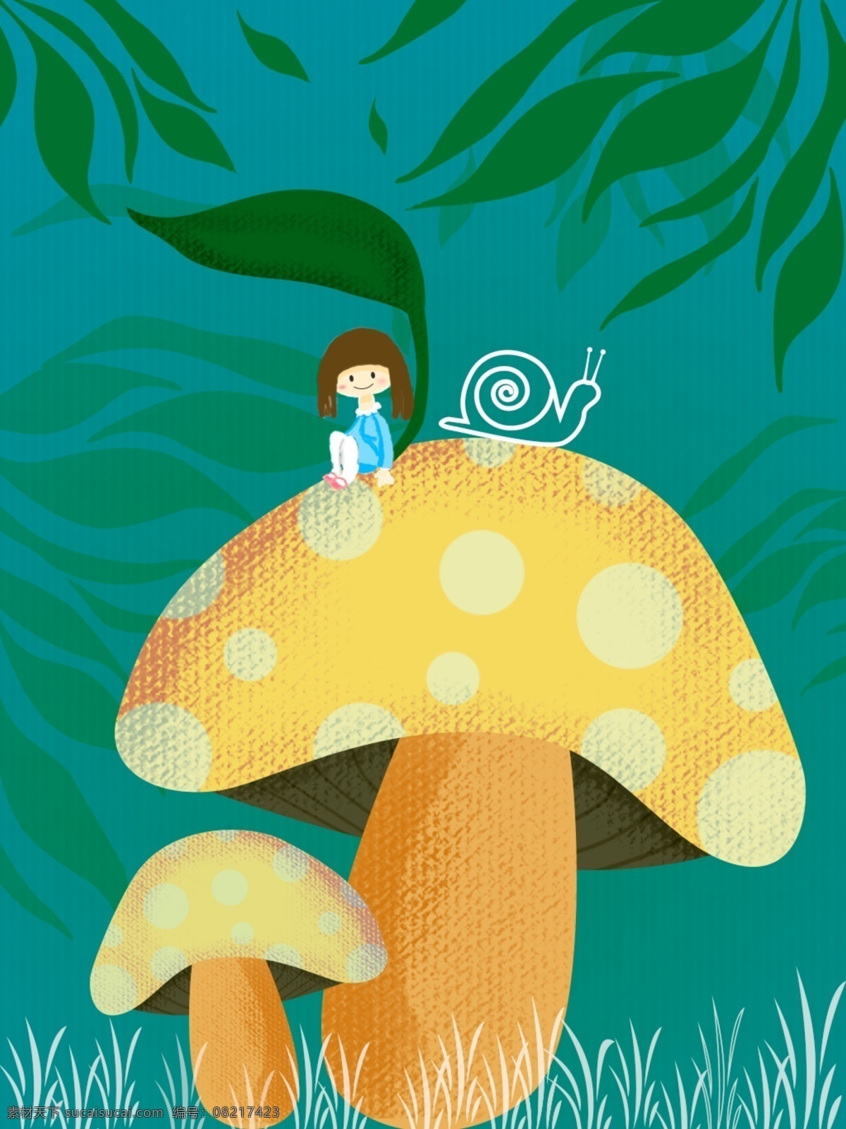 安徒生 童话 拇指 姑娘 森林 背景 安徒生童话 童话背景 拇指姑娘 蘑菇