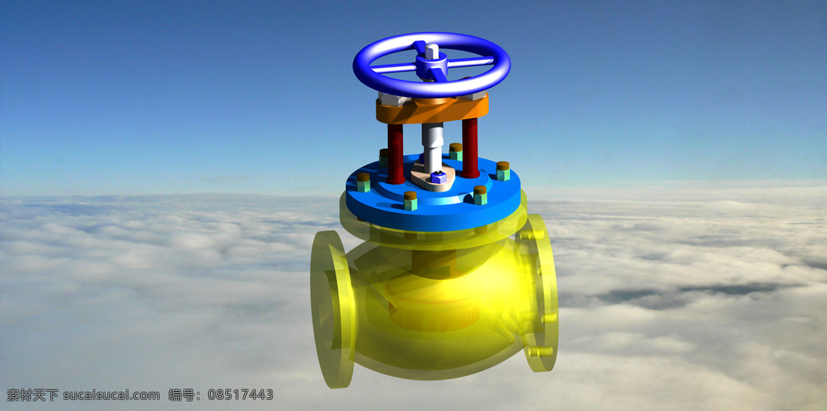 截止阀 组件 海洋 航空 机械设计 军事 汽车 航空航天 杂项 3d模型素材 建筑模型