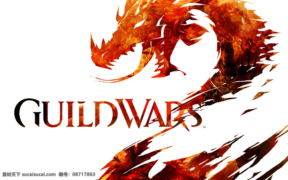 激战 激战logo 红龙 2logo 龙纹身 游戏原画 高清 原图 guild wars2 动漫动画