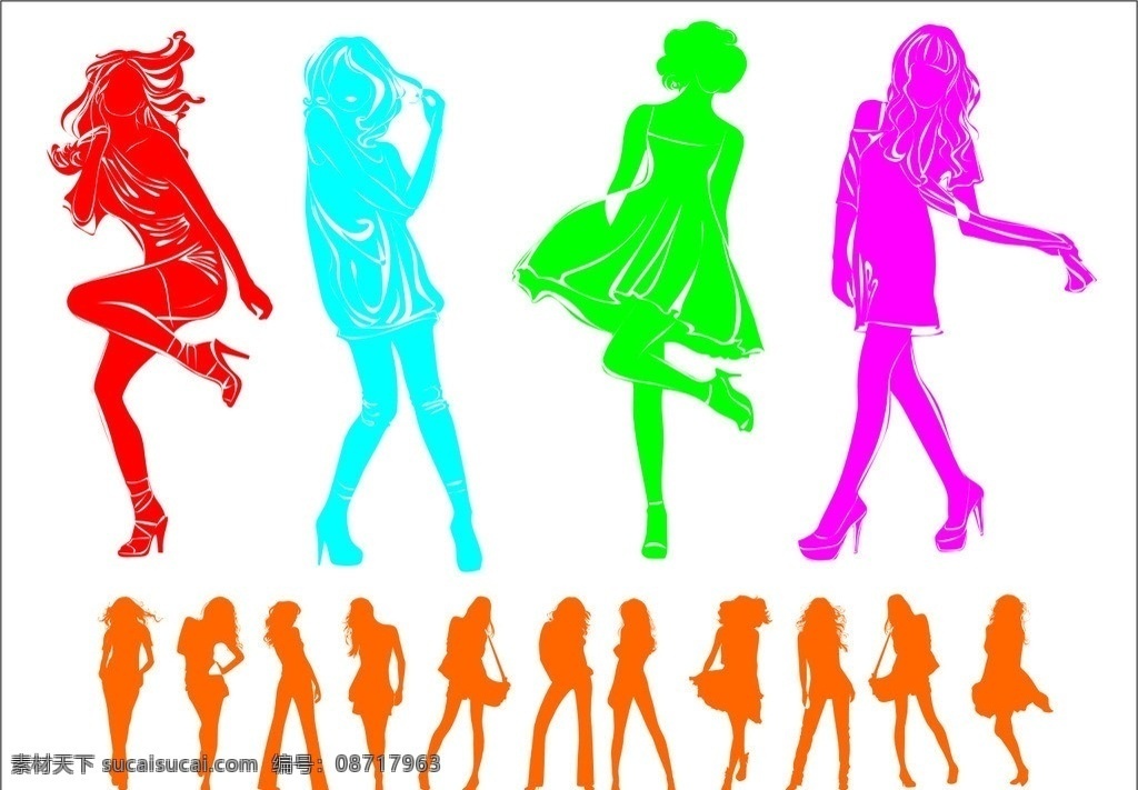 美女 人物 海报 吊牌 插图 矢量图 职业人物 矢量人物 矢量