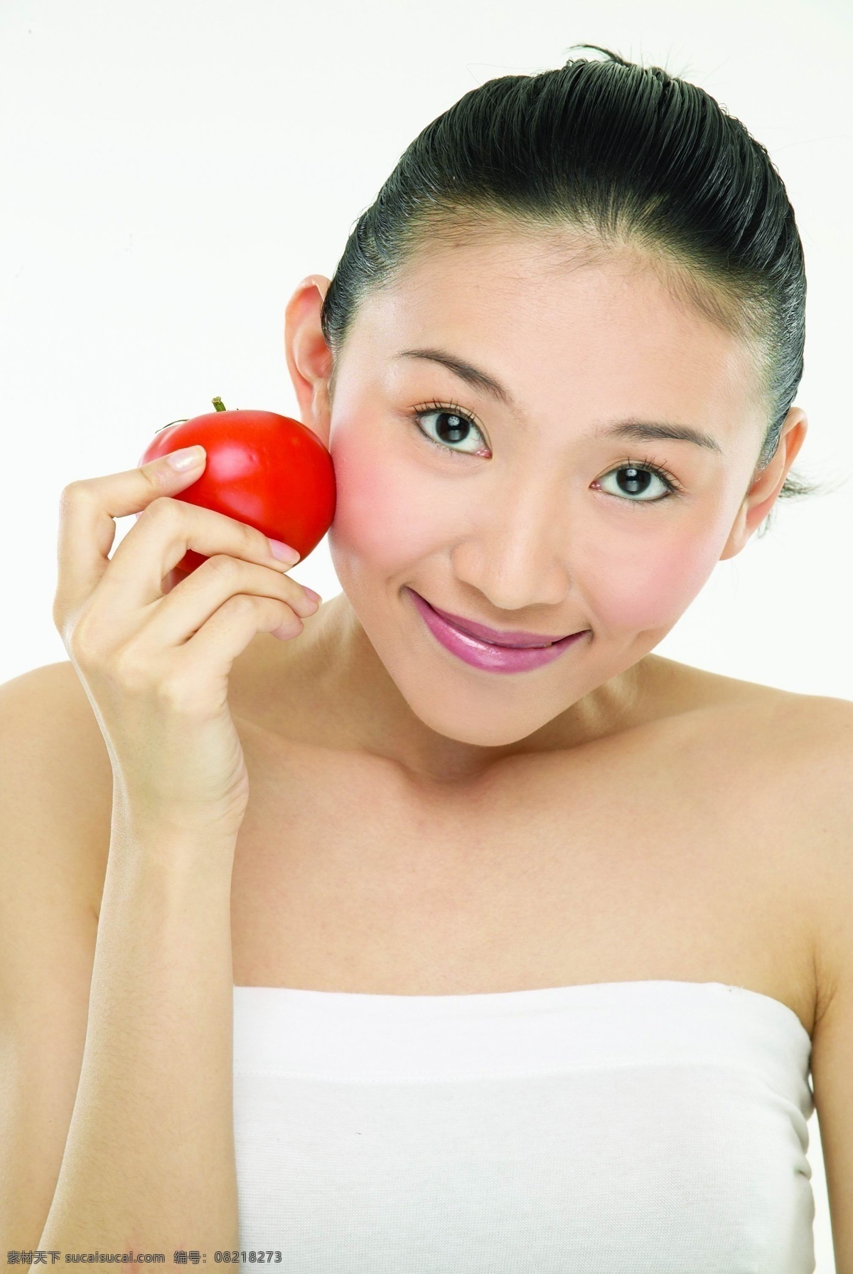 手 蕃茄 健康 美女图片 美女 女性 性感美女 健康女性 美容 模特 青年 女生 健康美女 节食 瘦身 减肥 蔬菜 西红柿 肌肤白皙 皮肤美白 人物图片