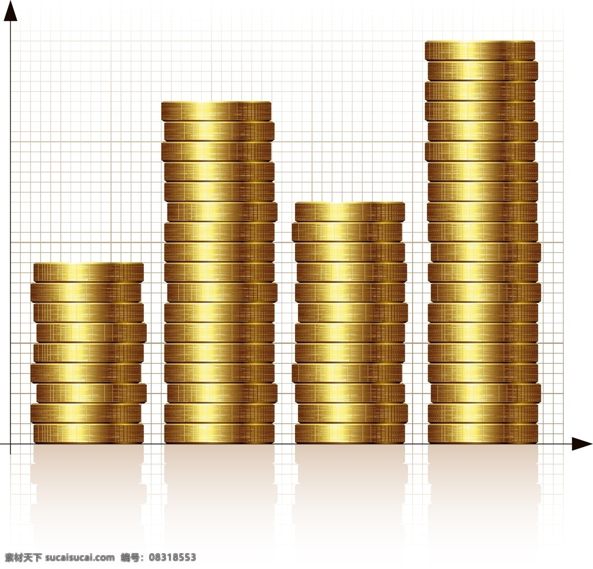 金币 货币 金融素材 钱币 矢量 金融货币 静物 商务金融