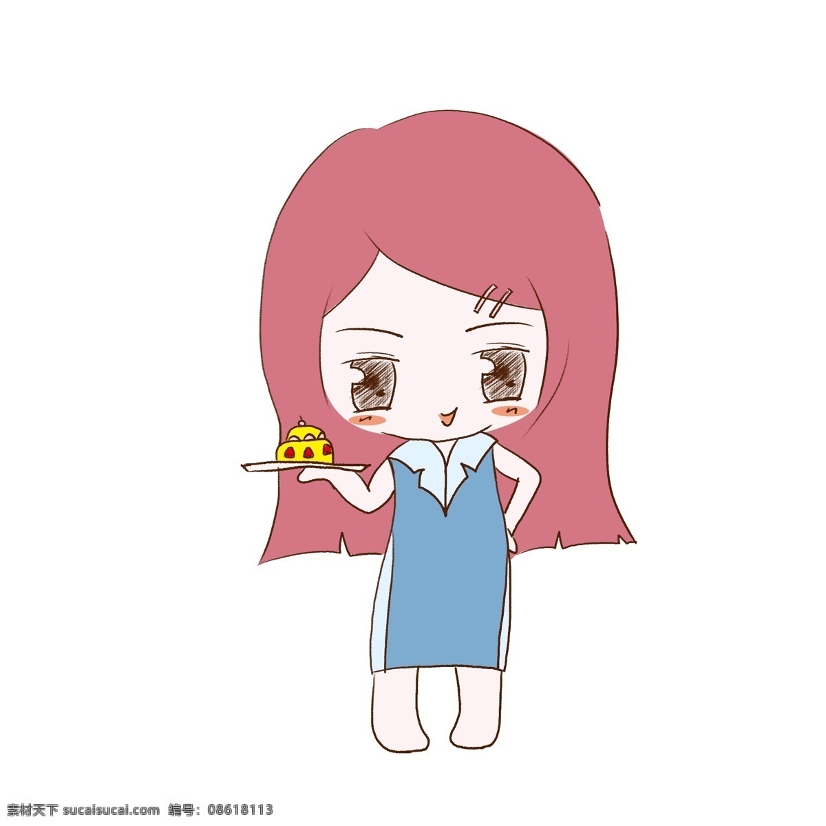 促销 卡通 人物 小女孩