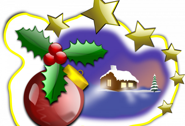 圣诞 景观 图 冬天 房子 球 色彩 圣诞节 星星 雪 装饰 svg 矢量图 其他矢量图