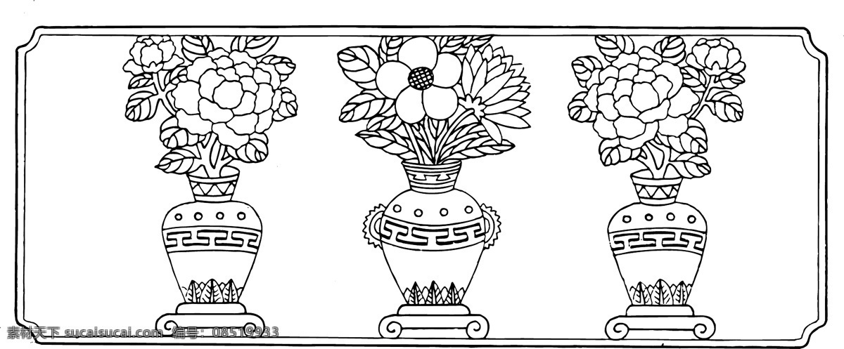 古代花瓶 白色