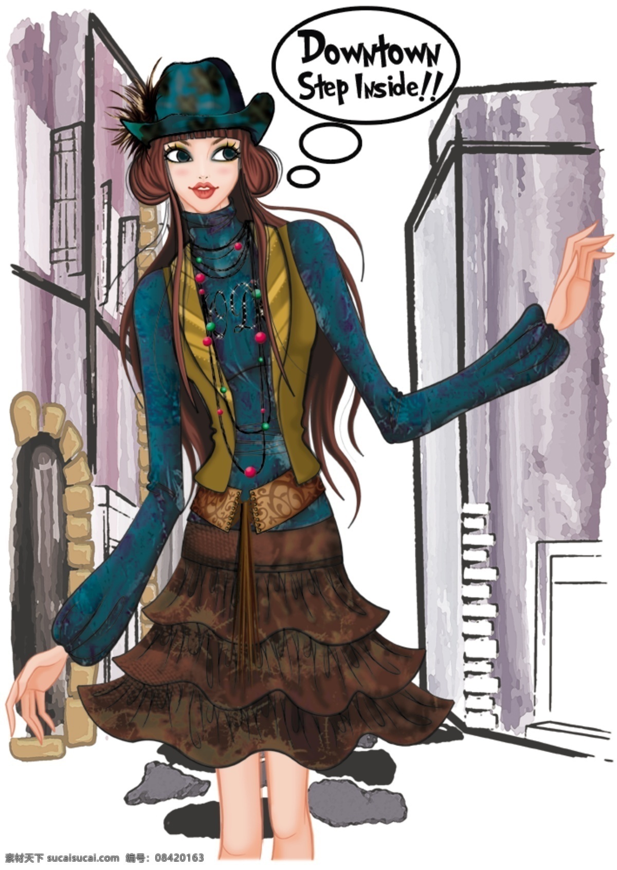美女 分层 源文件 psd美女 卡通美女梦幻 梦幻女神 时尚女性 psd源文件