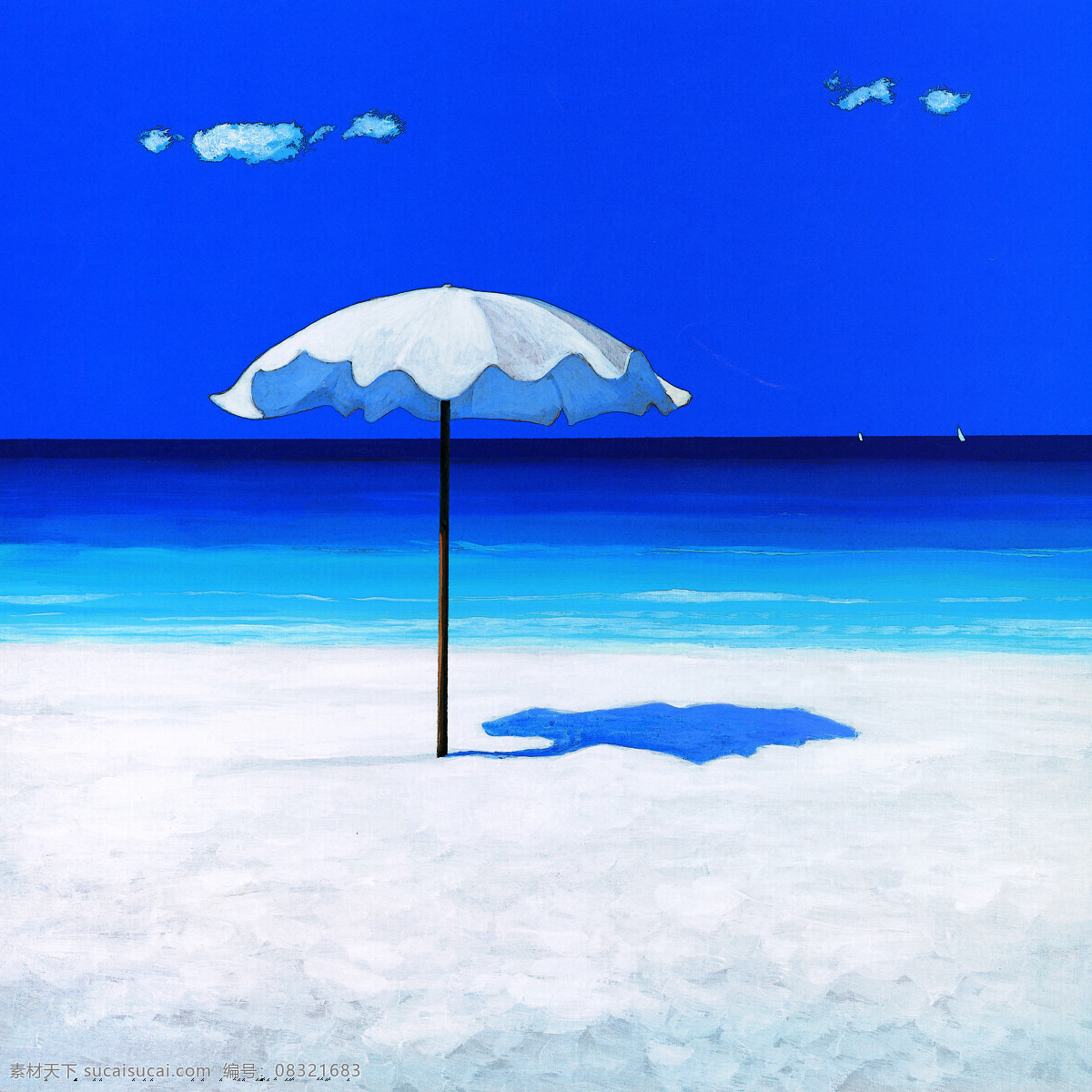 沙滩 风景 油画 写生 大海风景油画 海洋风景油画 海滩风景 沙滩风景 遮阳伞 抽象画 绘画艺术 油画艺术 装饰画 无框画 书画文字 文化艺术