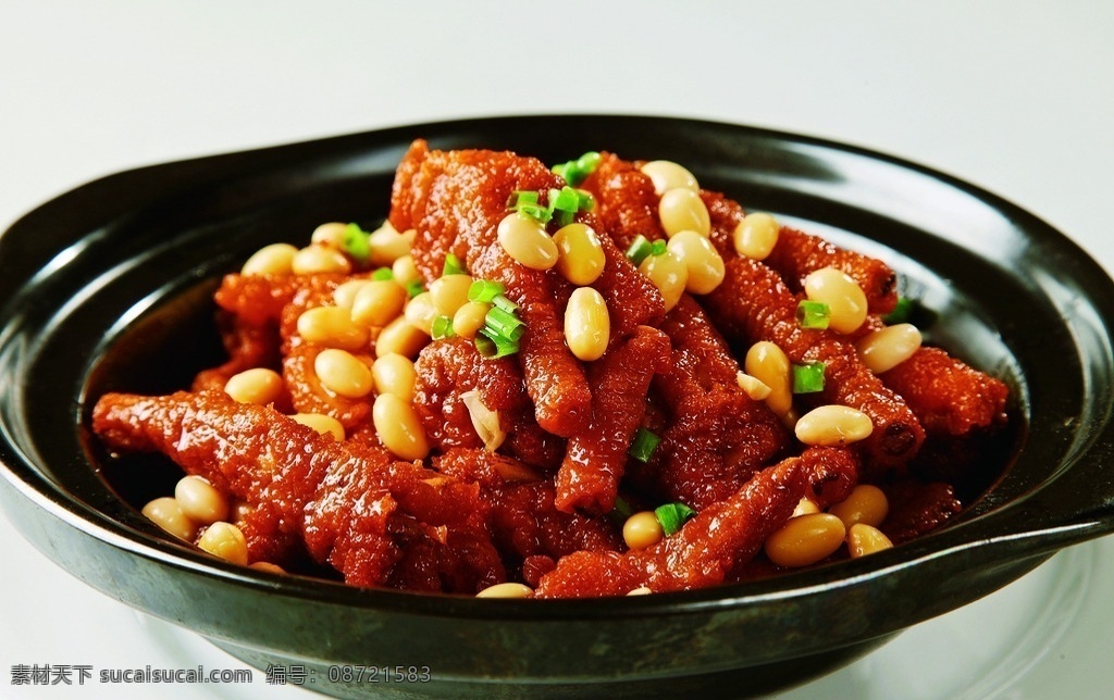黄豆焖鸡脚 黄豆焖鸡爪 黄豆焖凤爪 茄汁 黄豆 焖鸡脚 凤爪 高清菜谱用图 餐饮美食 传统美食