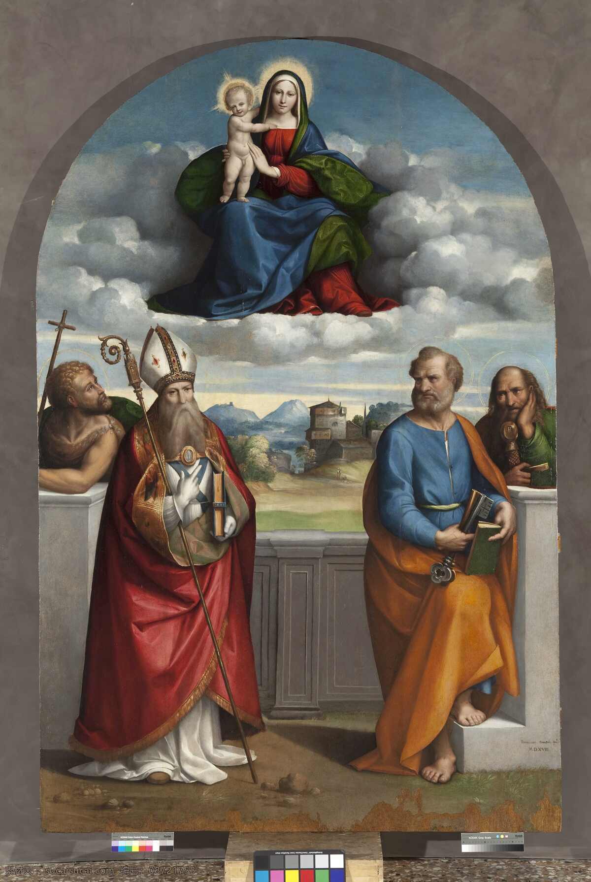 圣母 耶稣 基督 圣约翰 圣彼得 钥匙 圣徒 宗教油画 唯美 油画艺术 古典油画 写实油画 油画人物 绘画 艺术 文化艺术 绘画书法