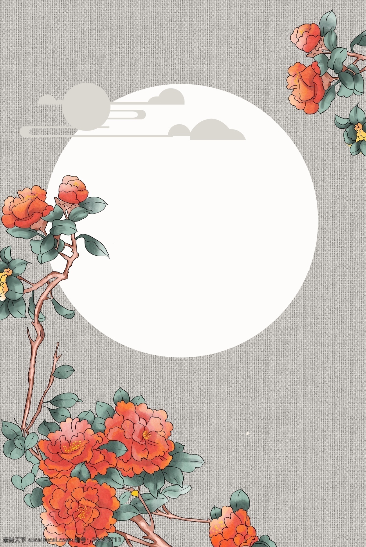 中国 风 工笔画 中式 花卉 古典 复古 背景 海报 花朵 花鸟 海报背景模板 传统海报 古风 中式海报背景 中国风