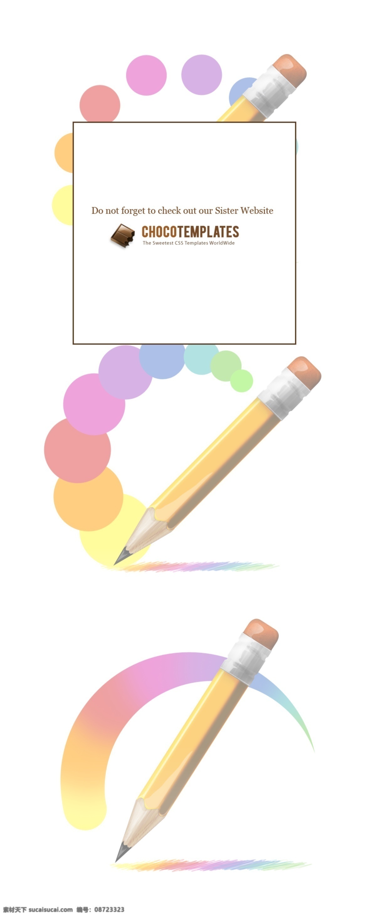 3d 铅笔 彩色 立体 圆形 手机 app