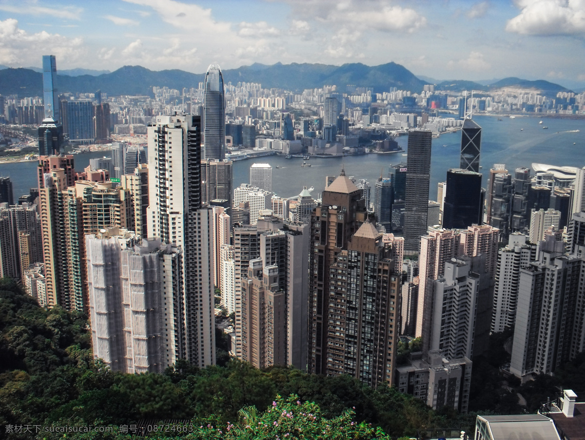 香港 建筑 太平山 维多利亚港 天空 建筑园林 建筑摄影