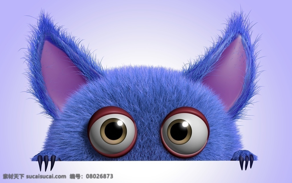 毛绒玩具 卡通 3d 大眼睛 动物 外星人 文化艺术