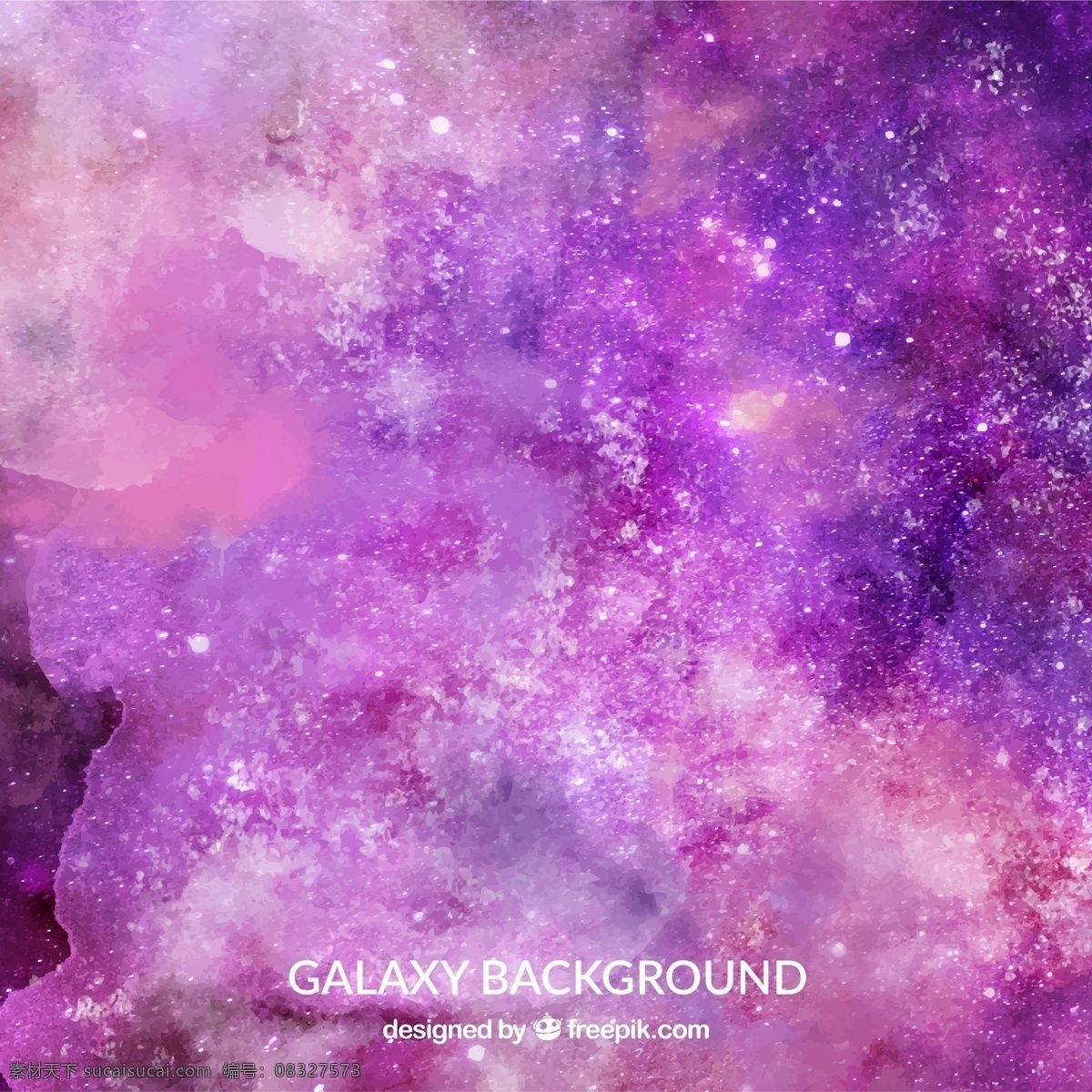 紫色 水彩 绘 星系 背景 矢量 太空 宇宙 底纹边框 背景底纹