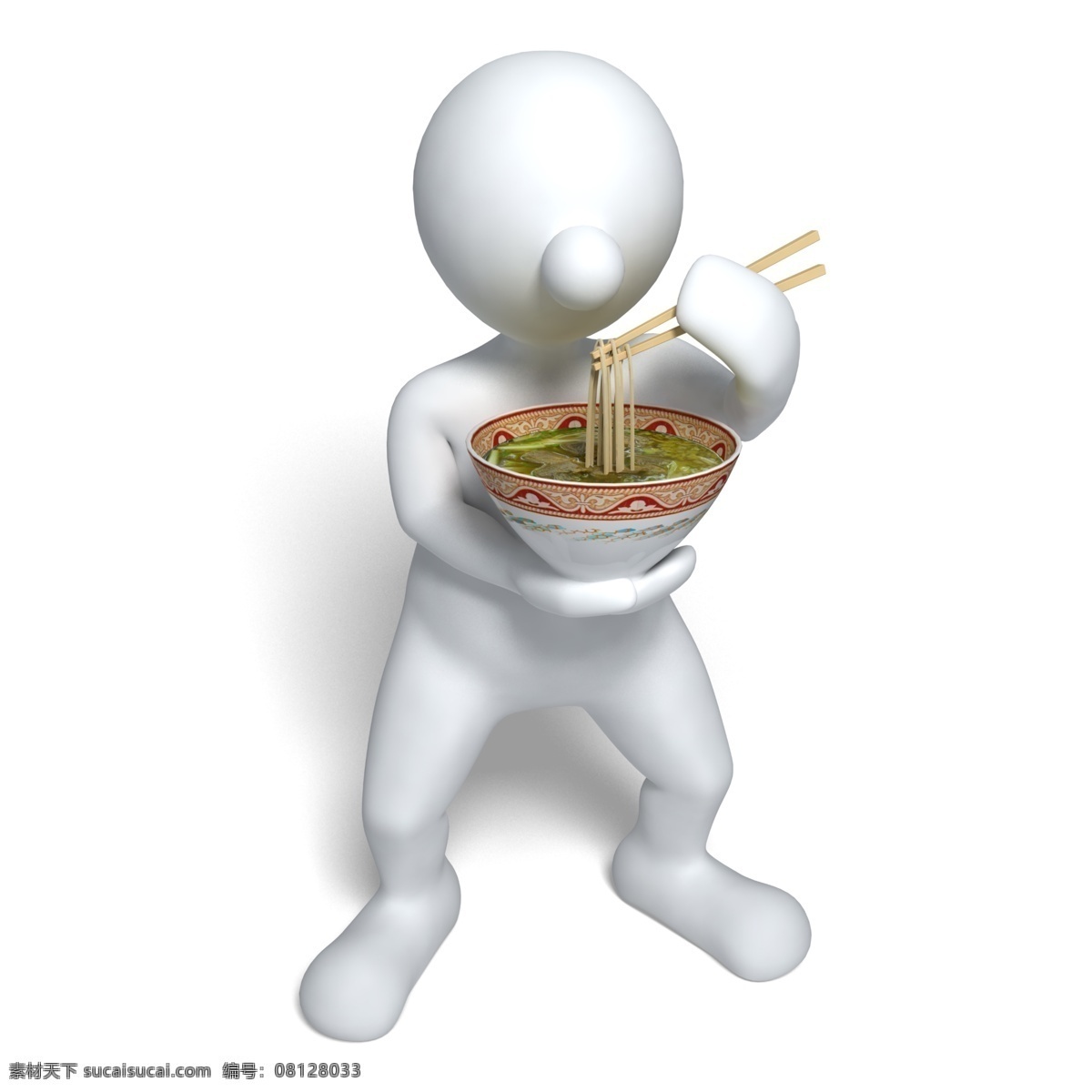 卡通 3d 小人 面条 动漫 可爱