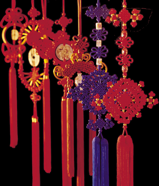 红 蓝色 款 创意 中国结 元素 免 扣 创意挂饰 红色丝绳 吉祥如意 平安结 喜庆节日