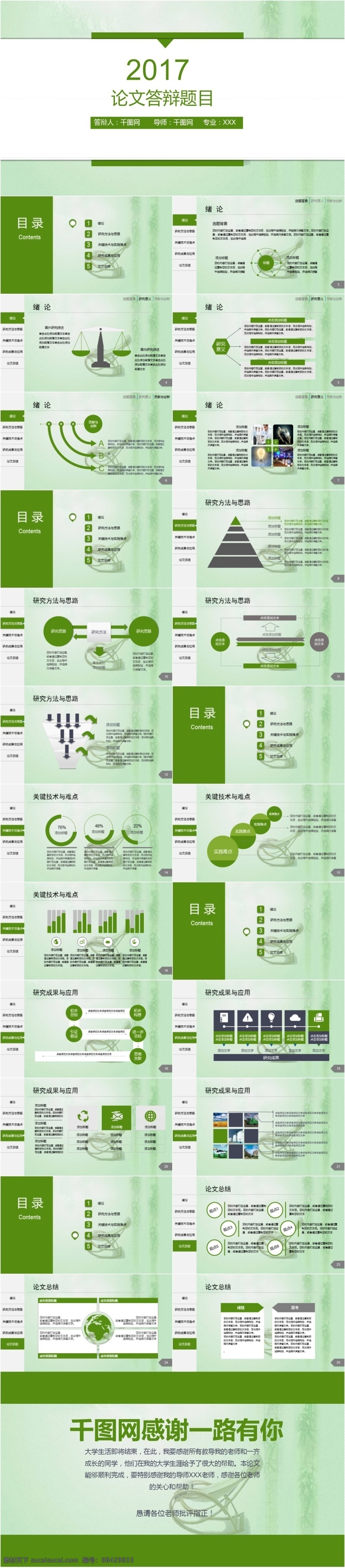 论文 答辩 题目 开题 ppt模板 毕业论文 论文答辩 毕业答辩 简约 小清新 大气 实用