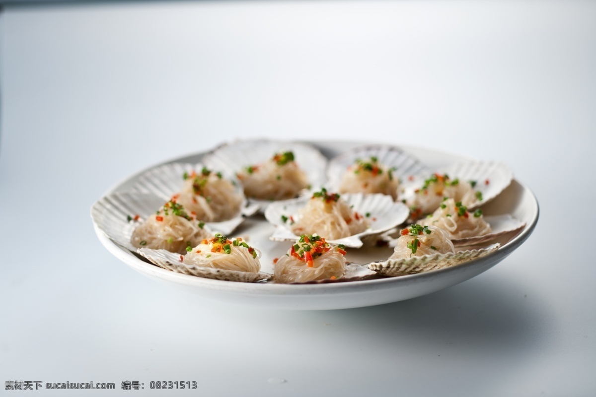蒜 茸 粉丝 蒸 元 贝 粉丝蒸扇贝 蒜蓉蒸元贝 粉丝元贝 蒜茸元贝 海鲜 蒸元贝 元贝 扇贝 菜品图 餐饮美食 传统美食