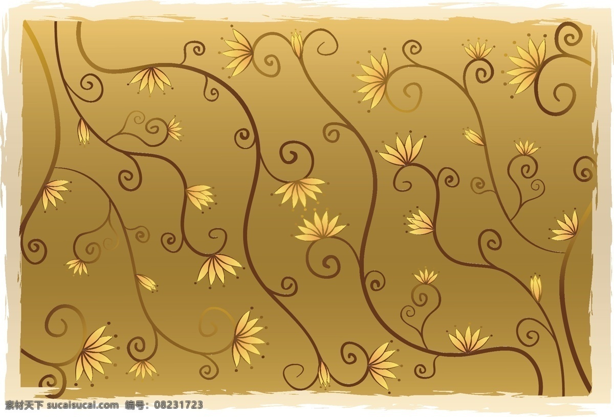 矢量 花草 插画 底图 花纹 矢量图 花边 底纹 边框 花纹花边