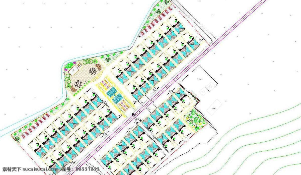 丁家 营村 规划 方案 建筑设计 图纸 丁家营 建筑规划 cad素材 建筑图纸