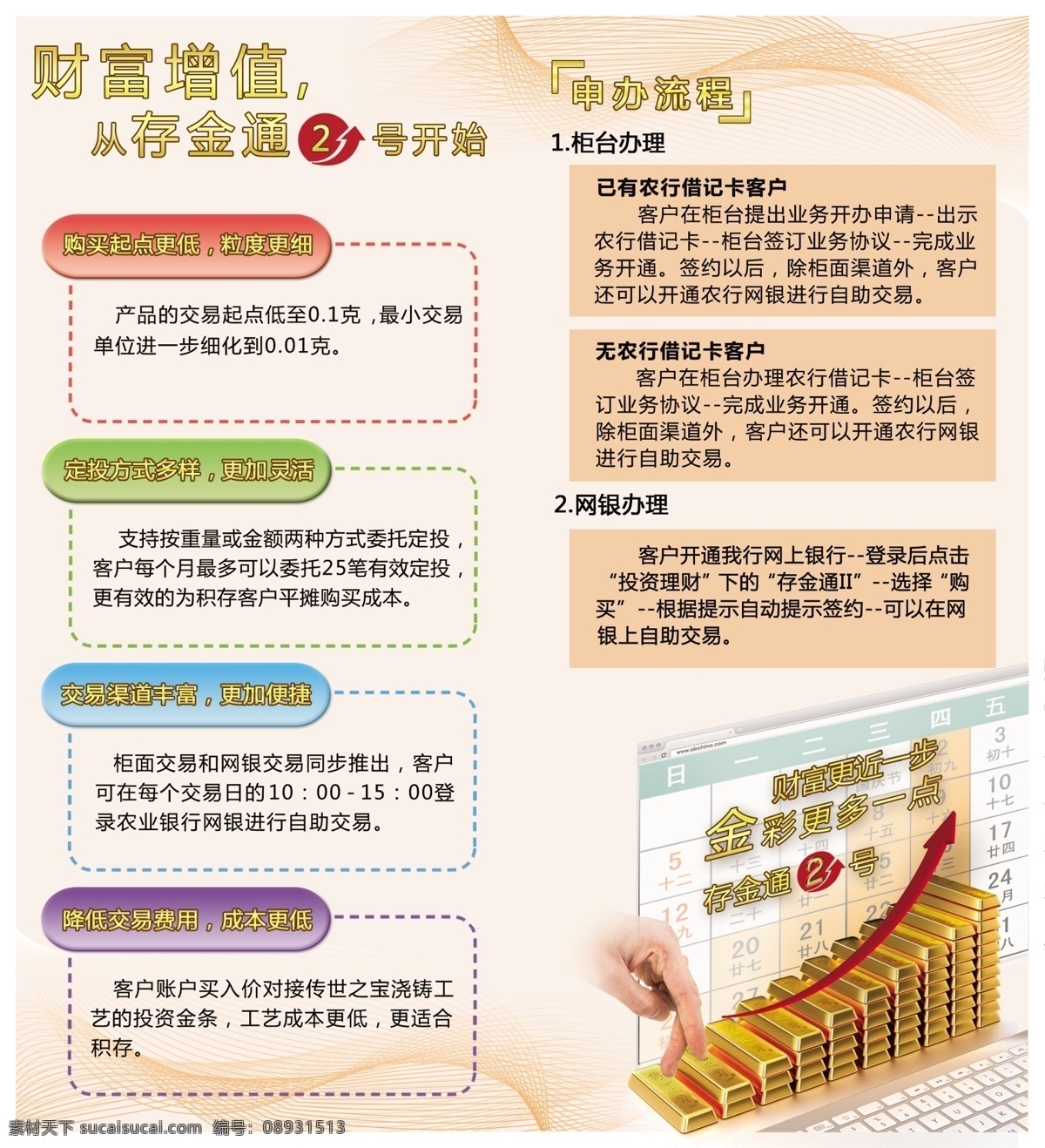 存 金通 折页 内页 原 文件 中国农业银行 农行彩页 存金通 白色
