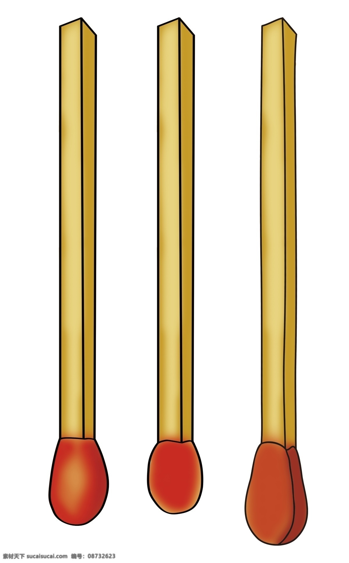 火柴 卡通火柴 创意火柴 分层 源文件