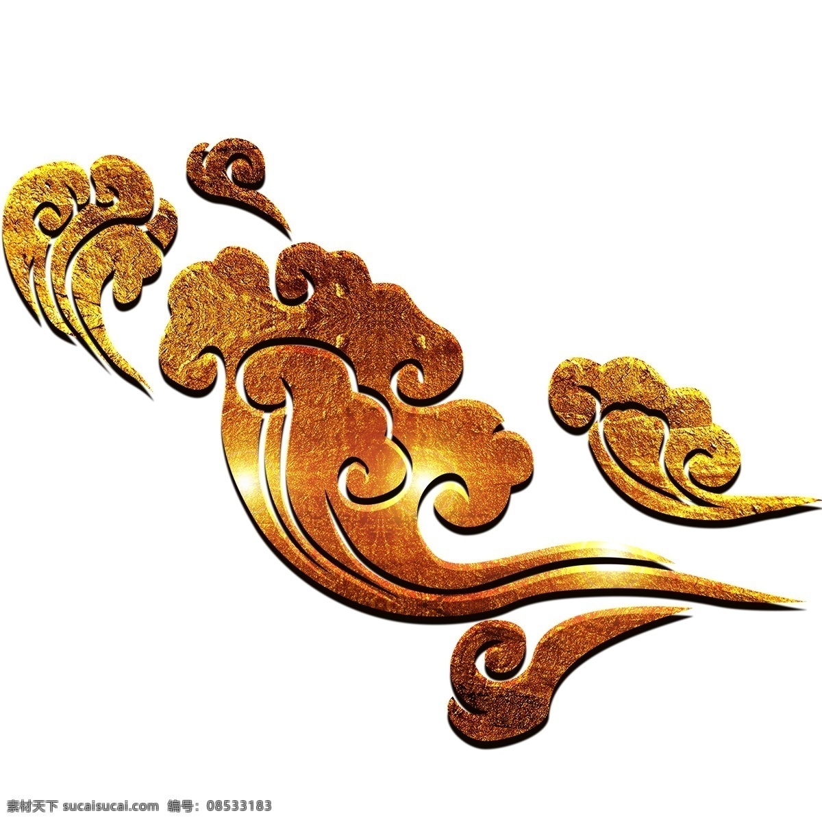 金箔 质感 中国 风 祥云 云素材 云图案 云朵 云 金箔质感