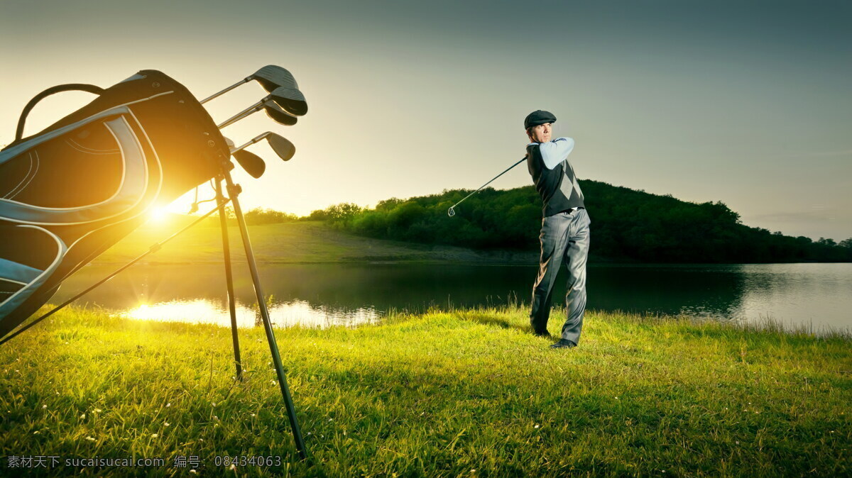 高尔夫 男人 高尔夫球 高尔夫球场 体育运动 生活百科 黄色