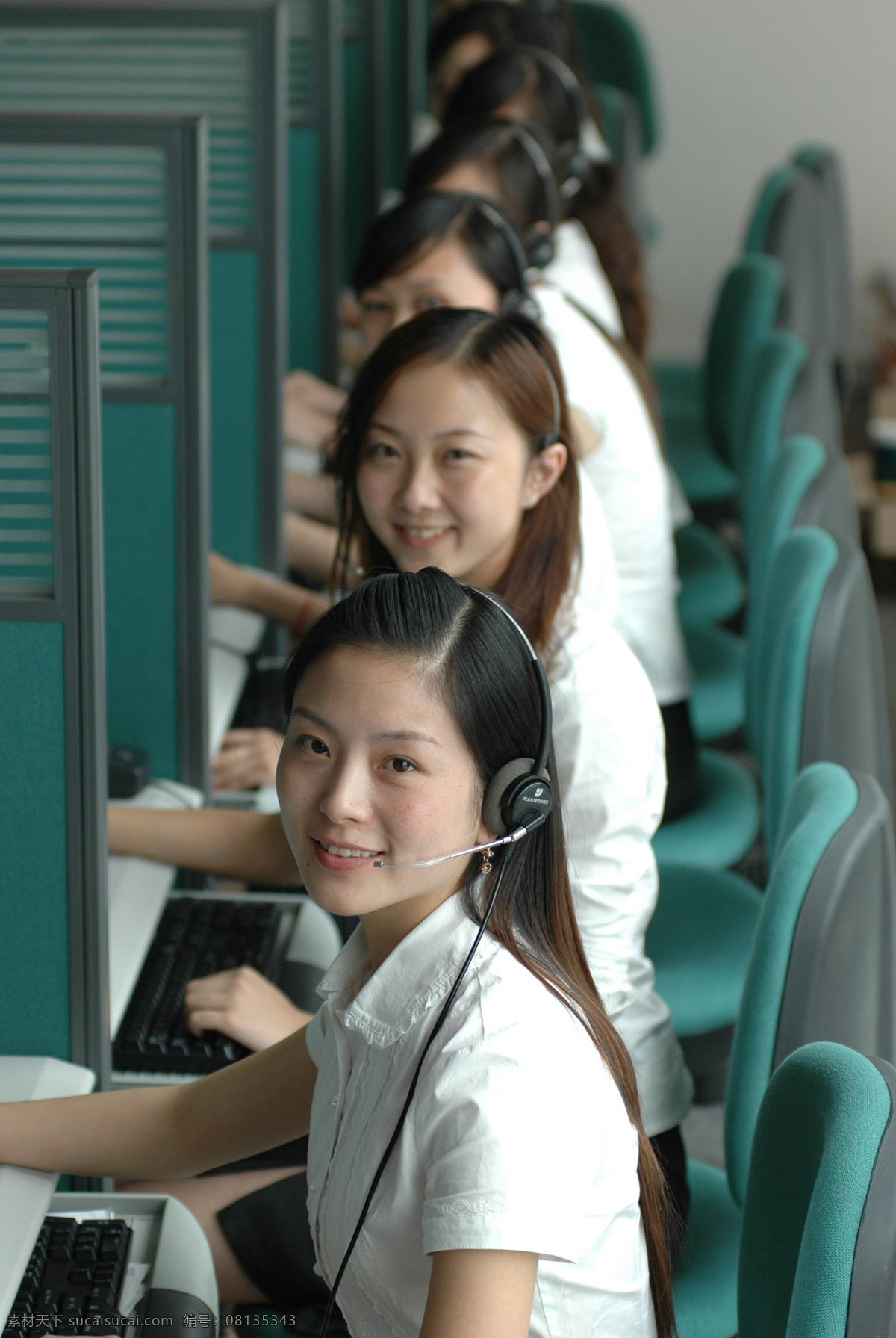 客服 话务员 服务 职业人物 人物图库