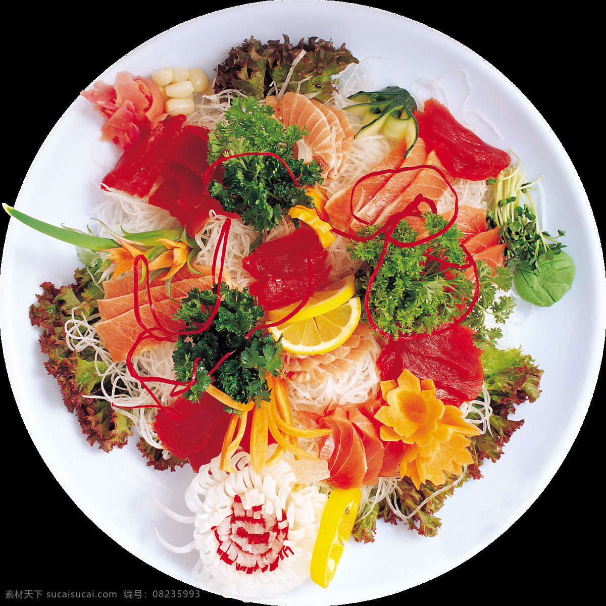 清新 白色 盘子 刺身 料理 美食 产品 实物 白色盘子 产品实物 日式料理 寿司