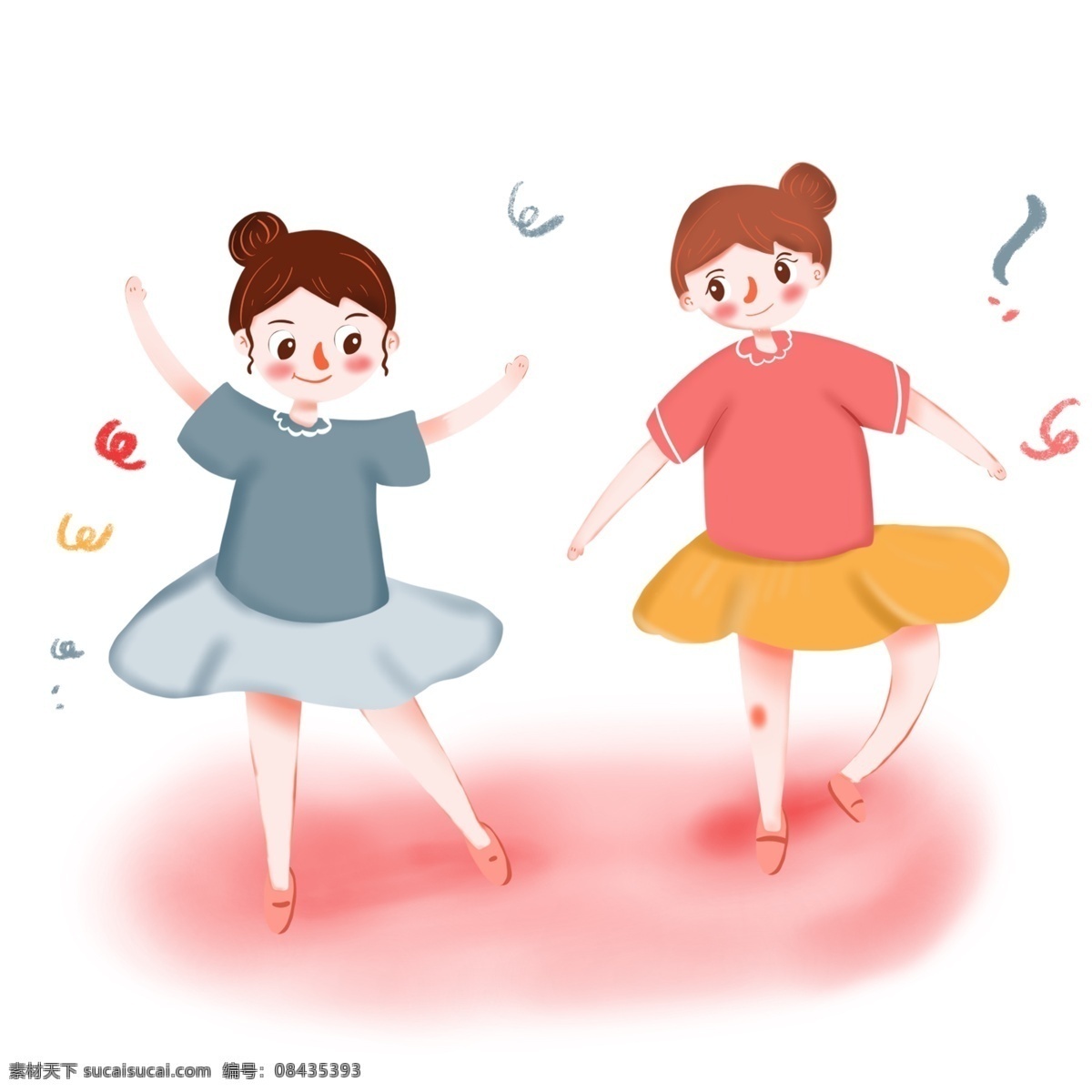 舞蹈卡通 舞蹈 跳舞 卡通 跳舞女孩 卡通女孩 女孩 卡通设计