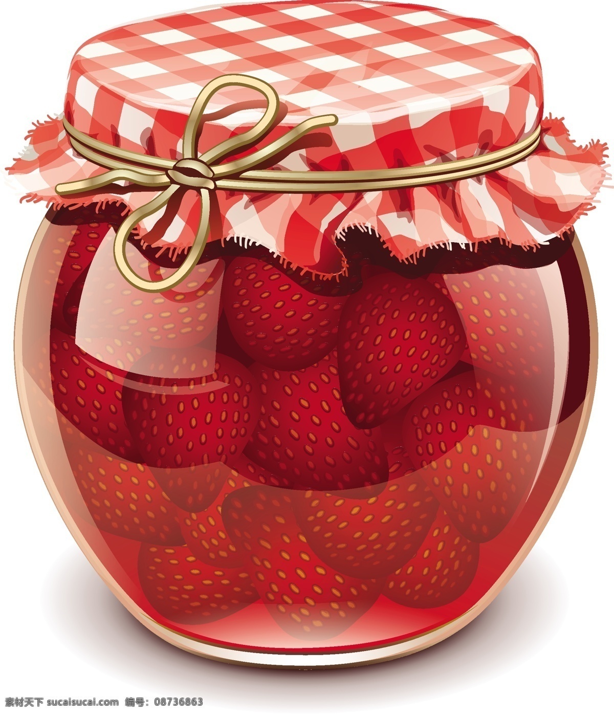 精美 水果罐头 矢量 草莓 罐头 蓝莓 水果 矢量图 其他矢量图