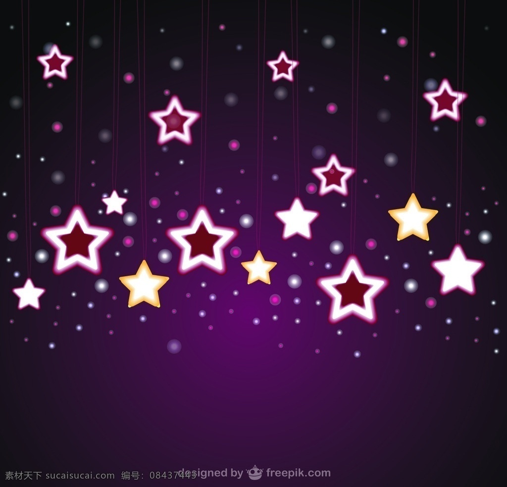明亮 星星 紫色 背景 紫色背景 发光 卡通设计