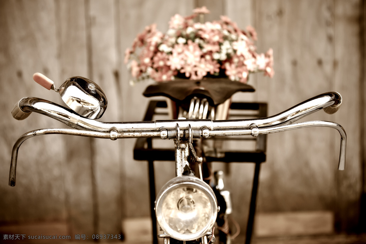 复古 自行车 花篮 鲜花 花车 美丽鲜花 花朵 花卉 单车 交通工具 其他类别 现代科技