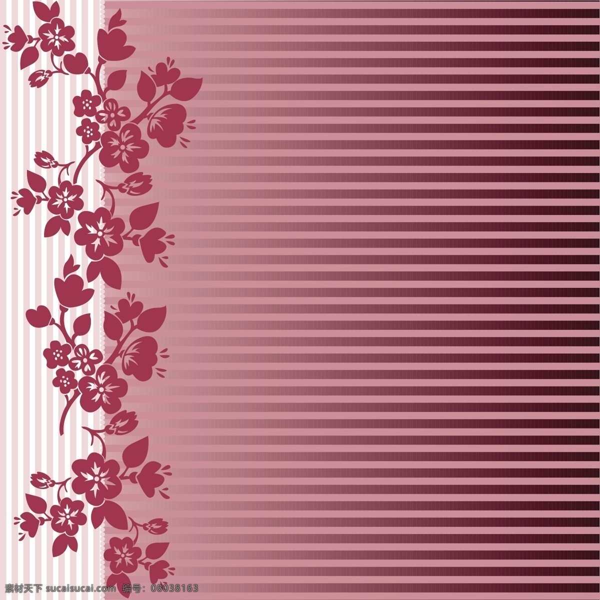 红色 花纹 背景 矢量 风格 红 花朵 桃 图案 线条 着色 矢量图 现代科技