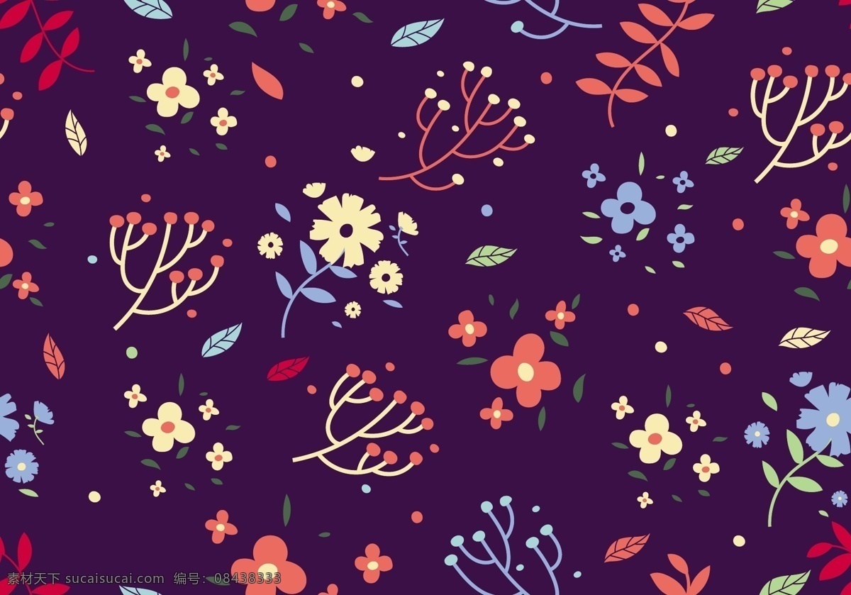 植物 鲜花 图案 矢量 花朵 矢量素材 花