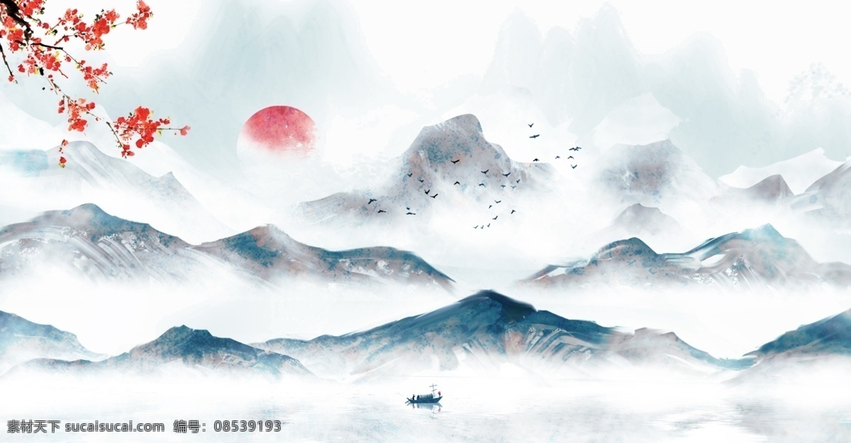 中国 风 山水画 背景 中国风 写意画 写生国画 手绘山水画 手绘水墨背景 毛笔 水墨 中国风素材