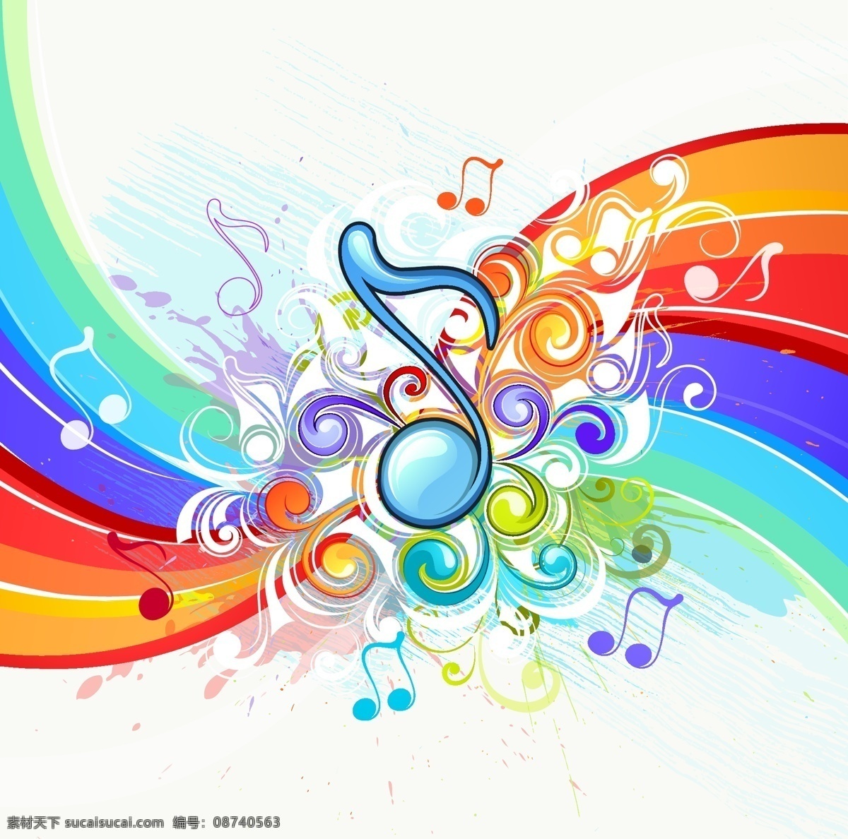 炫丽 音乐 花纹 潮流 动感线条 曲线 矢量图 其他矢量图