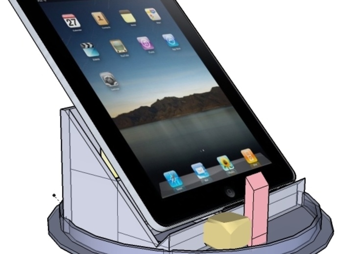 ipad 3d打印模型 游戏玩具模型 iapd站 站和储藏室 站 节省 空间 kindle fire hd站 三星 galaxy s3 储藏室 片架