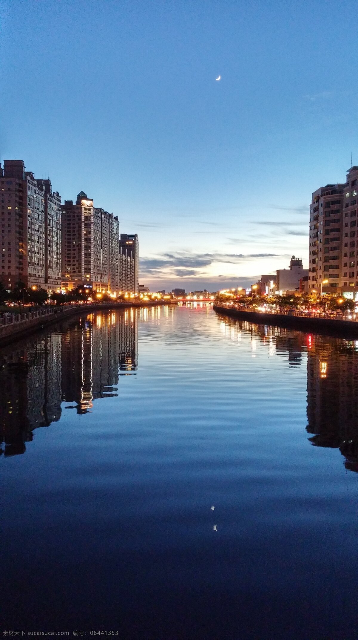 黄昏夜景运河 河水 黄昏 夜景 运河 台南 旅游摄影 国内旅游