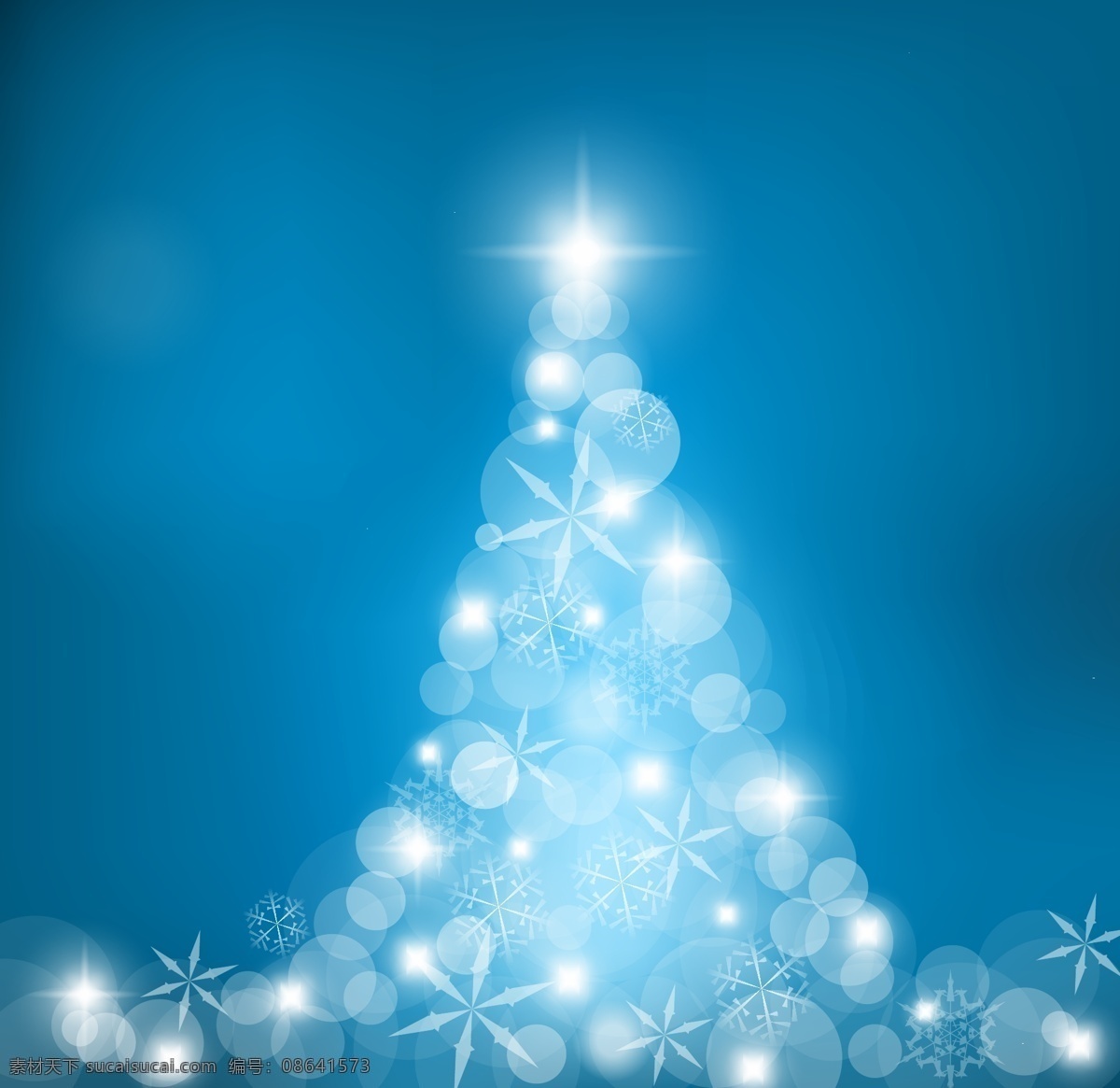矢量 璀璨 光晕 圣诞树 抽象圣诞树 星光点点 炫丽