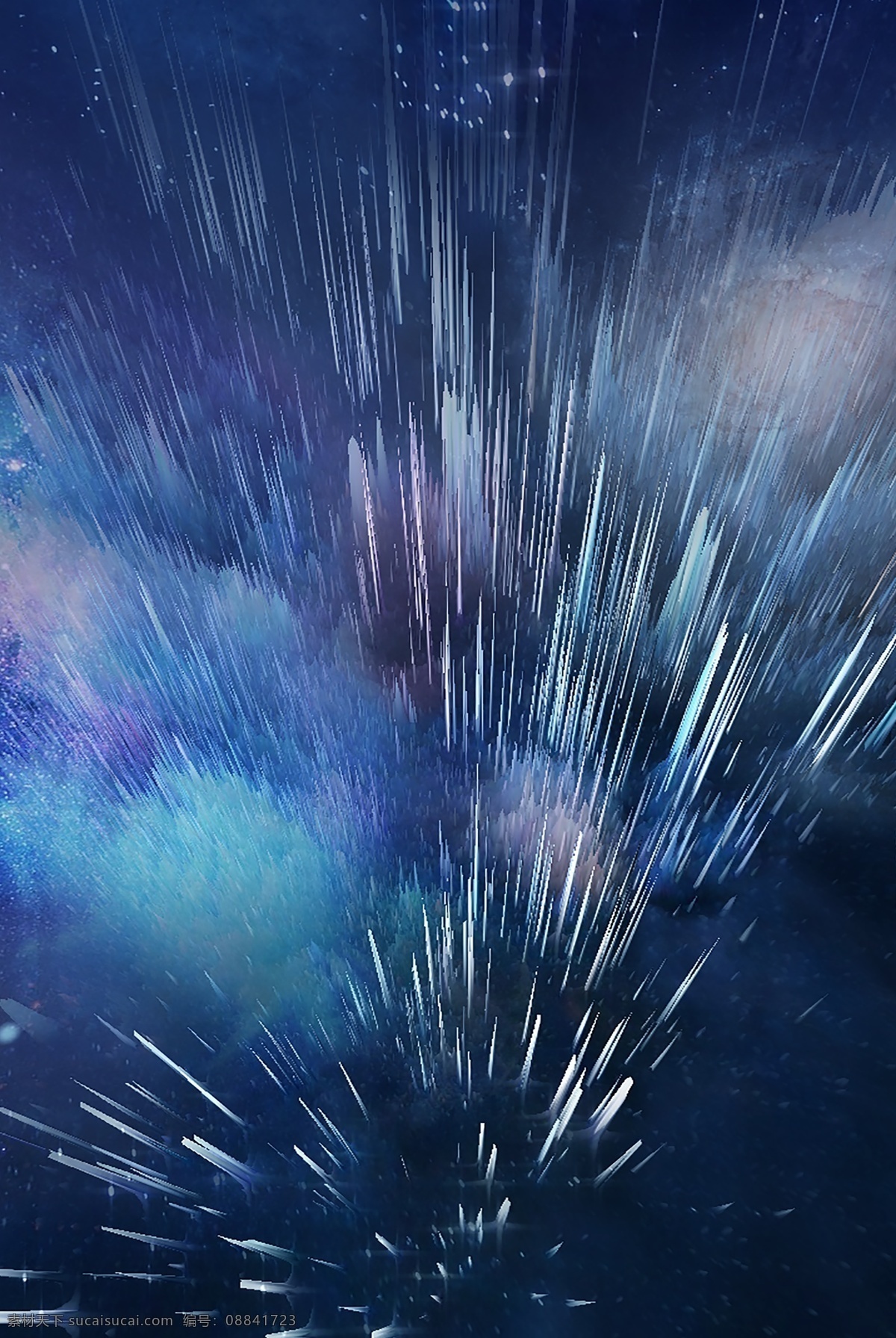 爆炸 星云 动感 背景 图 炸裂 星空 科技感 撕裂 蓝色 深邃 潮流