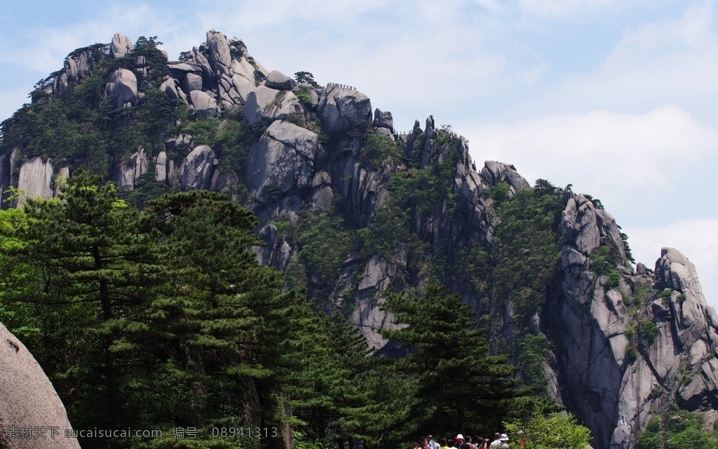 天都峰 安徽 黄山 春游 奇松 怪石 松树 黄山松 组合 山峰 艰险 惊险 鲫鱼背 峰顶 国内旅游 旅游摄影