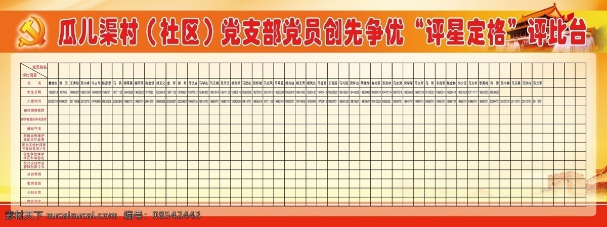 评 星 定格 评比 台 语 评比台 展板 红色展板 表格 展板模板 广告设计模板 源文件