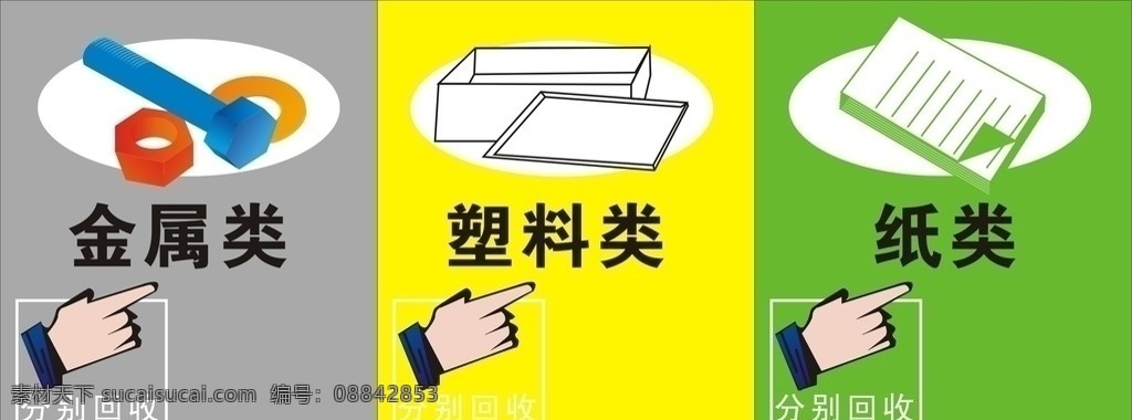 金属类 垃圾回收 公共标识标志 标识标志图标 矢量