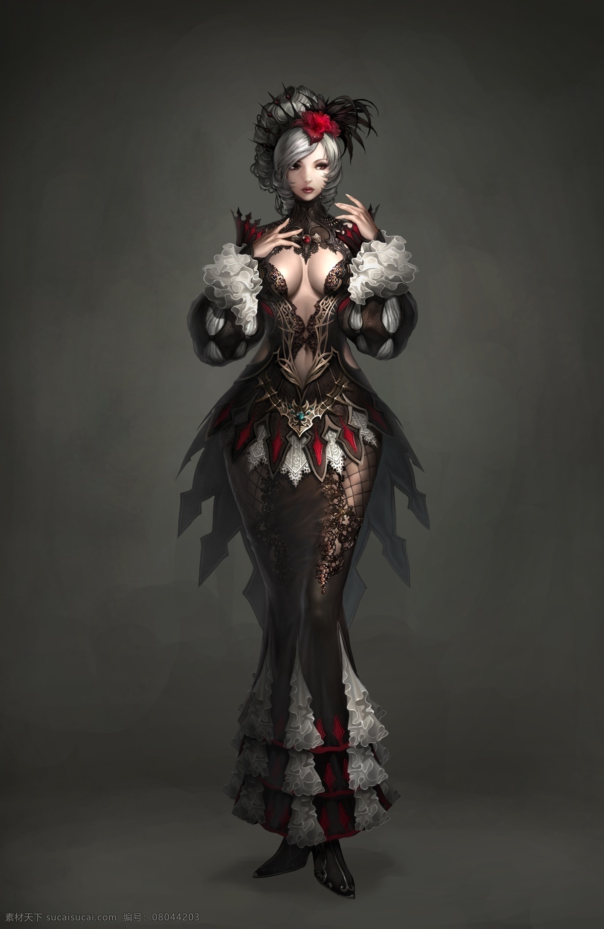 游戏原画 游戏 超大 原画 动漫人物 美女 动漫动画 黑色