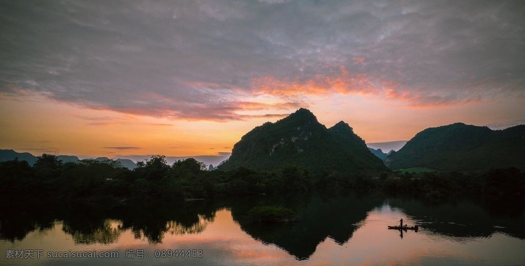 黑水河风光 崇左 新和镇 黑水河 山水 风光 黄昏 自然景观 山水风景